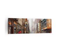 Quadro su Tela 160x50cm New York Acquerello Stampe Immagini Quadri Murale