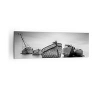 Quadro su Tela 160x50cm Łódź Relitto Nave Stampe Immagini Quadri Moderni Murale