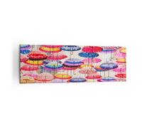 Quadro su Tela 160x50cm Ombrelli Città decorazione cielo Stampe Immagini Murale