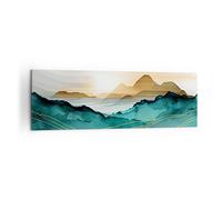 Quadro su Tela 160x50cm Paesaggio Montagne Moderno Stampe Immagini Quadri Murale