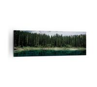 Quadro su Tela 160x50cm Paesaggio montagne nuvole Stampe Immagini Quadri Murale