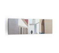 Quadro su Tela 160x50cm Pastello Edifici Architettura Stampe Immagini Murale