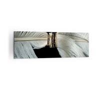 Quadro su Tela 160x50cm Piuma Romantico Matrimonio Stampe Immagini Quadri Murale