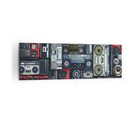 Quadro su Tela 160x50cm ricevitore radio Stampe Immagini Quadri Moderni Murale