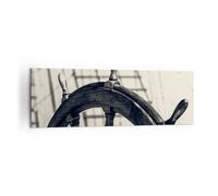 Quadro su Tela 160x50cm Ruota barca nave viaggio Stampe Immagini Quadri Murale