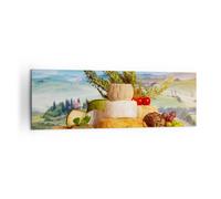 Quadro su Tela 160x50cm Toscana formaggio frutta italia Stampe Immagini Murale