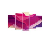 Quadro su Tela 160x85cm Astrazione Montagne Rosa Stampe Immagini Quadri Murale