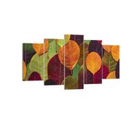 Quadro su Tela 160x85cm Autunno Foglie Grafica Stampe Immagini Quadri Murale