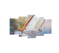 Quadro su Tela 160x85cm Barca a vela immagine regata Stampe Immagini Murale