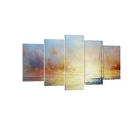 Quadro su Tela 160x85cm Barca a vela Ovest Il Sole Stampe Immagini Quadri Murale