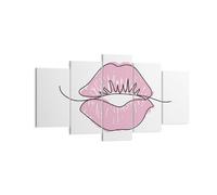 Quadro su Tela 160x85cm Bocca immagine moderno Stampe Immagini Quadri Murale