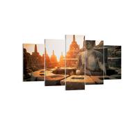 Quadro su Tela 160x85cm Buddha fede Asia Stampe Immagini Quadri Moderni Murale