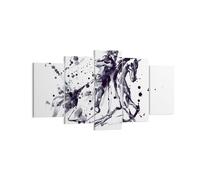 Quadro su Tela 160x85cm Cavallo cavaliere storia equitazione Stampe Murale