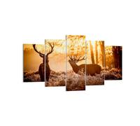Quadro su Tela 160x85cm Cervo erica animale Stampe Immagini Quadri Murale