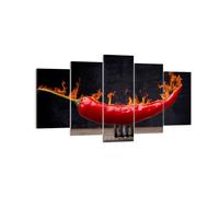 Quadro su Tela 160x85cm Chilli Paprika biologica l'agricoltura Stampe Murale