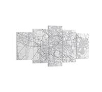 Quadro su Tela 160x85cm Città mappa Berlino Stampe Immagini Quadri Murale