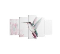 Quadro su Tela 160x85cm Colibrì acquerello luce Stampe Immagini Quadri Murale