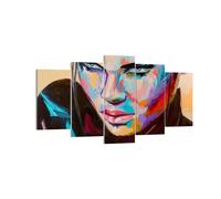Quadro su Tela 160x85cm Donna emozioni faccia multicolore Stampe Immagini Murale
