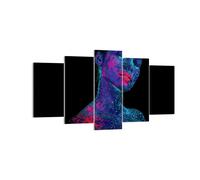 Quadro su Tela 160x85cm Donna Ultravioletti Glitter Stampe Immagini Murale