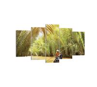 Quadro su Tela 160x85cm Fiume Mekong Łódź Stampe Immagini Quadri Moderni Murale