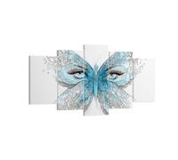 Quadro su Tela 160x85cm illustrazione fronte farfalla ciglio Stampe Murale