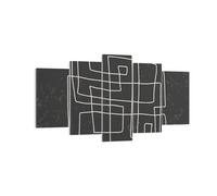Quadro su Tela 160x85cm In bianco e nero labirinto linea Stampe Immagini Murale