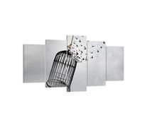 Quadro su Tela 160x85cm Libertà gabbia uccelli Stampe Immagini Quadri Murale
