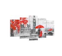 Quadri Moderni Soggiorno Londra l'architettura il Big Ben Quadro su Tela 160x85cm Stampe da Parete Camera da Letto 5 pezzi Wall Art Canvas Grandi Decorazione Murale Grafica Immagini EA160x85-3153