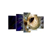 Quadro su Tela 160x85cm Maschera Volto Mistero Stampe Immagini Quadri Murale