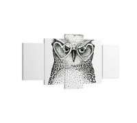 Quadro su Tela 160x85cm moda design gufo acquarello Stampe Immagini Murale