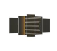 Quadro su Tela 160x85cm Moderno nero giallo Stampe Immagini Quadri Murale
