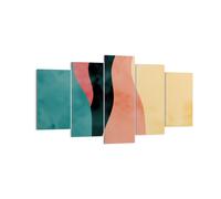 Quadro su Tela 160x85cm Multicolore Astrazione Moderno Stampe Immagini Murale