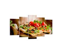 Quadro su Tela 160x85cm Pizza vegetariano italia cibo Stampe Immagini Murale