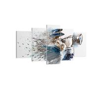 Quadro su Tela 160x85cm testa illusione binocolo uomo Stampe Immagini Murale