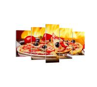 Quadro su Tela 160x85cm Torta cottura pizza formaggio Stampe Immagini Murale