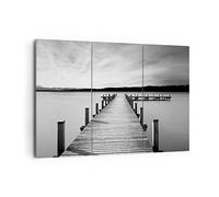 Quadro su Tela 165x110cm Stampe da Parete Ponte pace acqua Grandi XXL Decorazione Murale Camera da Letto Cucina Set 3 pezzi Quadri Moderni Soggiorno Grafica Immagini Wall Art Canvas CE165x110-4865