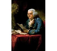 Quadro Su Tela 30*50cm Senza Cornice David Martin - Ritratto di Benjamin Franklin con busto di Isaac Newton Poster e stampe murali Arredamento moderno per la casa per camera da letto familiare