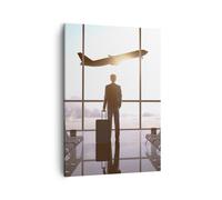 Quadro su Tela 50x70cm Aeroporto sala architettura vetro Stampe Immagini Murale