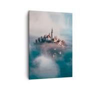 Quadro su Tela 50x70cm Alpi Bled Chiesa Stampe Immagini Quadri Moderni Murale