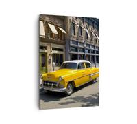 Quadro su Tela 50x70cm Americano auto classico città Stampe Immagini Murale