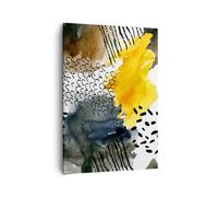 Quadro su Tela 50x70cm Astrazione Motivi Macchie Stampe Immagini Quadri Murale