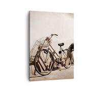 Quadro su Tela 50x70cm Bicicletta mattone città italia Stampe Immagini Murale