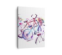 Quadro su Tela 50x70cm Biciclette estate il colore la ruota Stampe Murale