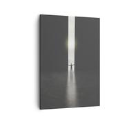 Quadro su Tela 50x70cm Cancello Uomo Luce Stampe Immagini Quadri Moderni Murale
