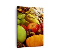 Quadro su Tela 50x70cm Cesto di vimini frutta verdura Stampe Immagini Murale