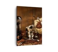 Quadro su Tela 50x70cm Chicchi di caffè caffè tostato tazza Stampe Murale