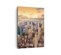 Quadro su Tela 50x70cm Città grattacieli america downtown Stampe Immagini Murale
