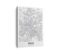 Quadro su Tela 50x70cm Città mappa Berlino Stampe Immagini Quadri Moderni Murale