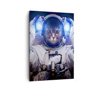 Quadro su Tela 50x70cm cosmonauta cat Stampe Immagini Quadri Moderni Murale