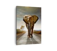 ARTTOR Moderno Quadro su Tela 50x70 cm Verticale Africa Animali - 0214